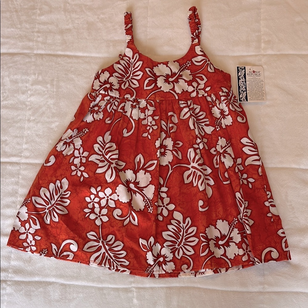 Hawaiian Print Toddler Dress